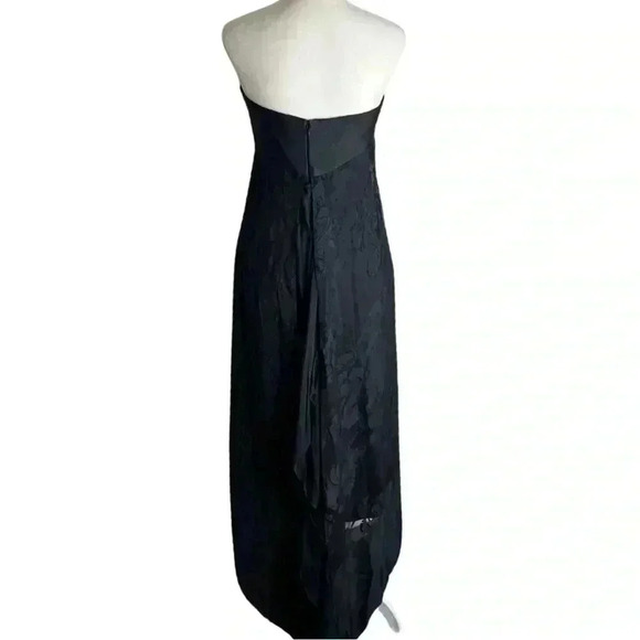 Vintage Strapless Donna Karan Black Gown Size 4 - Picture 2 of 16
